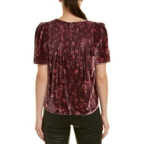 Rebecca Taylor mocked Silk-Blend Top, Purple - Picture 3 of 8